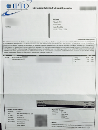 International Patent  Trademark Organization small